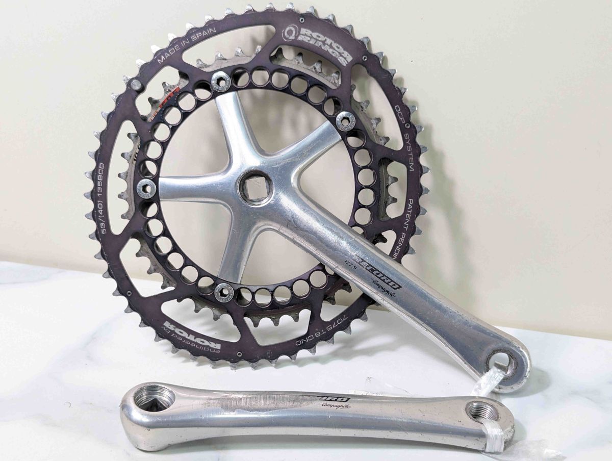 【全品送料無料】 53 record Campagnolo 177.5mm 39t FC240527N クランク アウター楕円 クランク