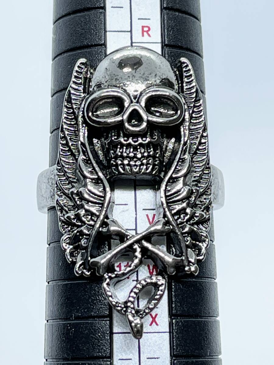  Skull кольцо кольцо 23 номер перо перо каркас .. хлеб часы . и . серебряный цвет серебряный симпатичный стиль готический мужской темный серебряный 
