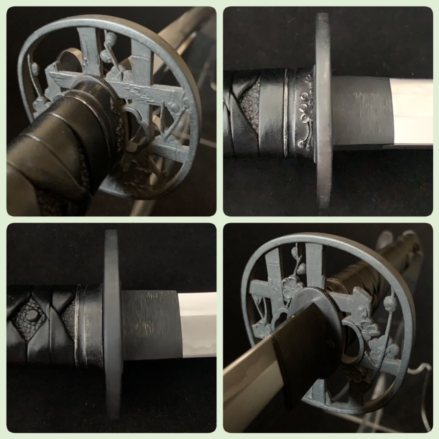 v1139【模造刀 特注居合刀】本牛革柄巻 二尺四寸五分 抜身重778g v1139【模造刀 特注居合刀】本牛革柄巻 二尺四寸五分 抜身重778g