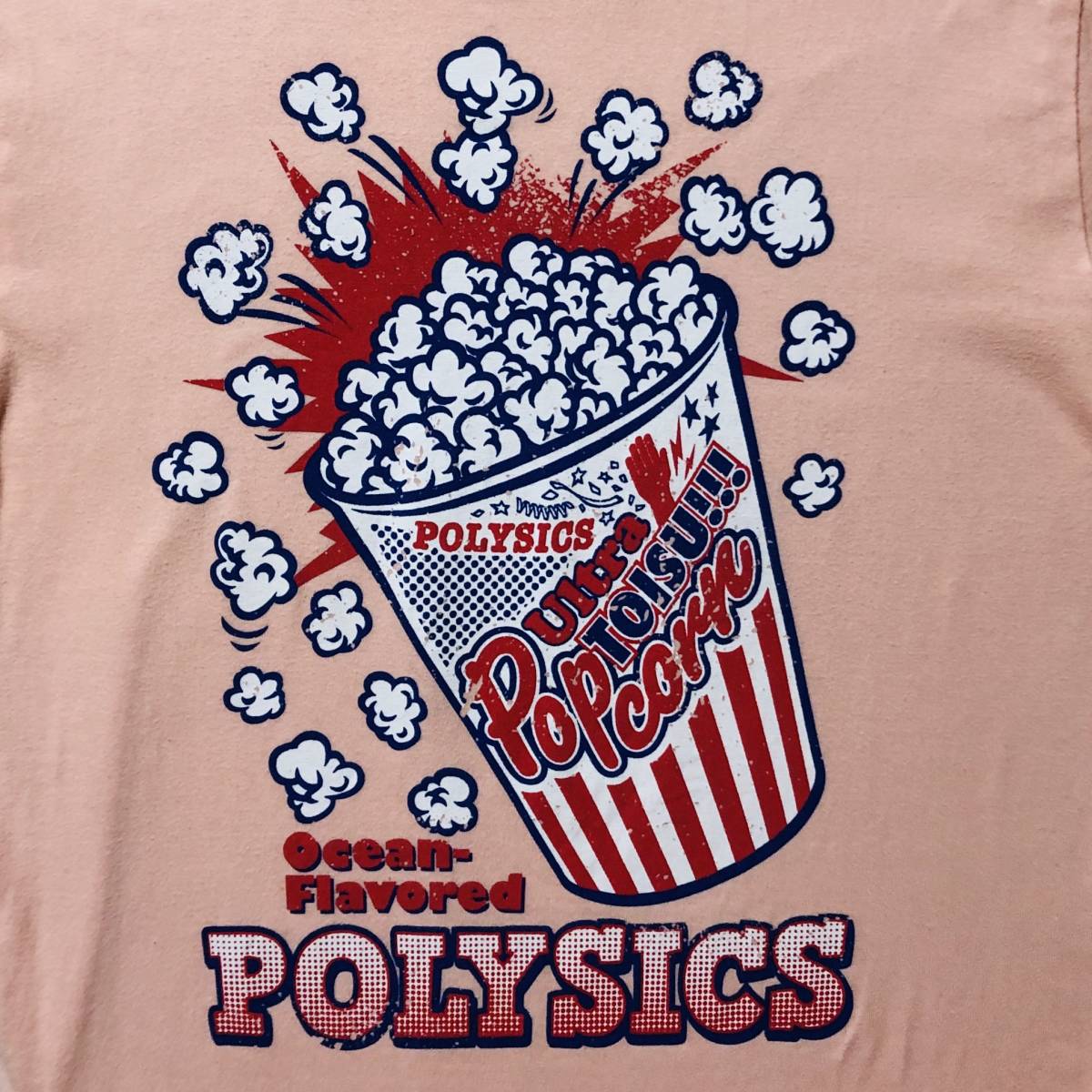 POLYSICS ポリシックス ポップコーン Tシャツ ピンク S 管理B1030