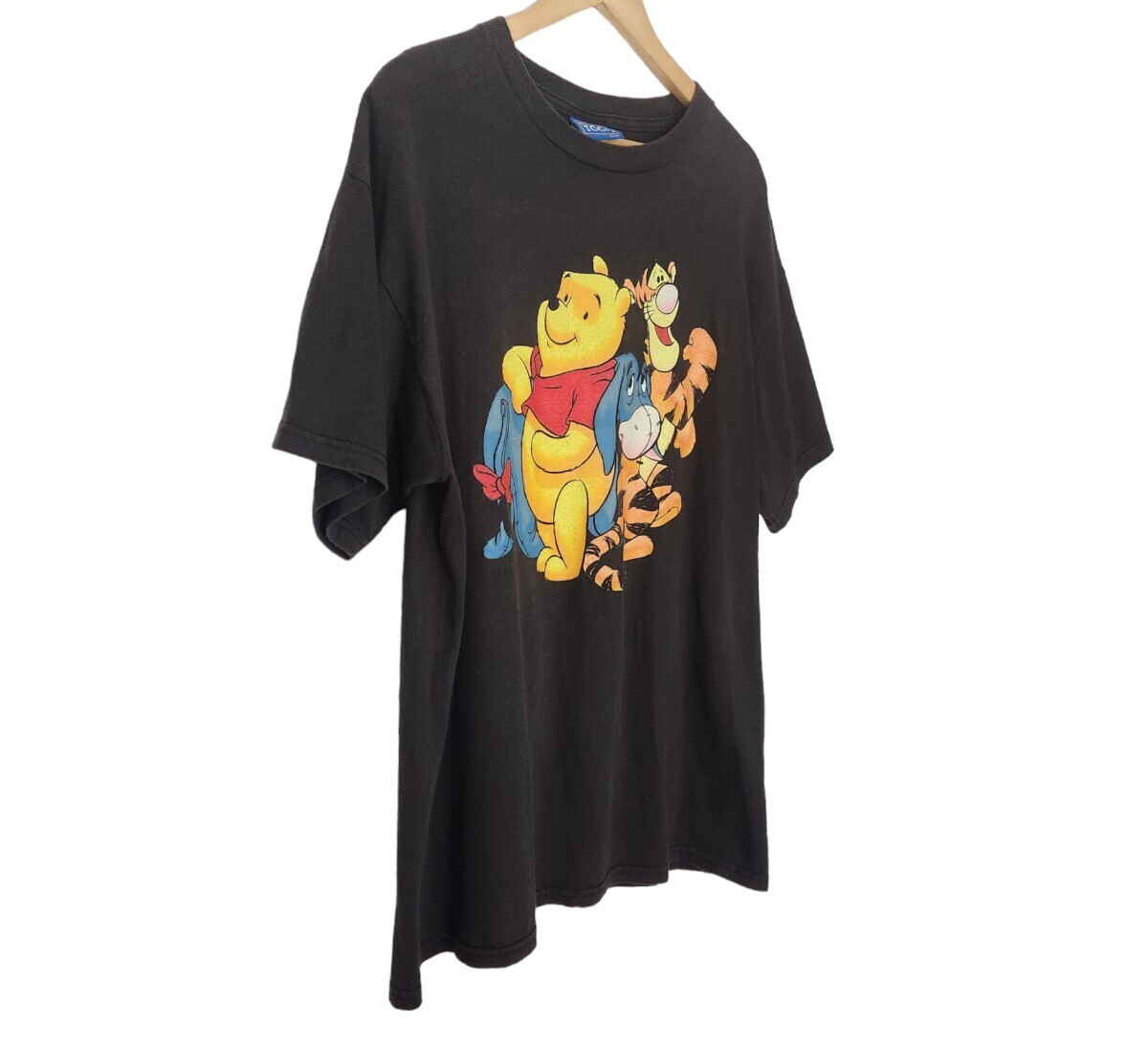 90s Disney ディズニー プーさん プリントTシャツ ブラック T 90s Disney ディズニー プーさん プリントTシャツ ブラック T