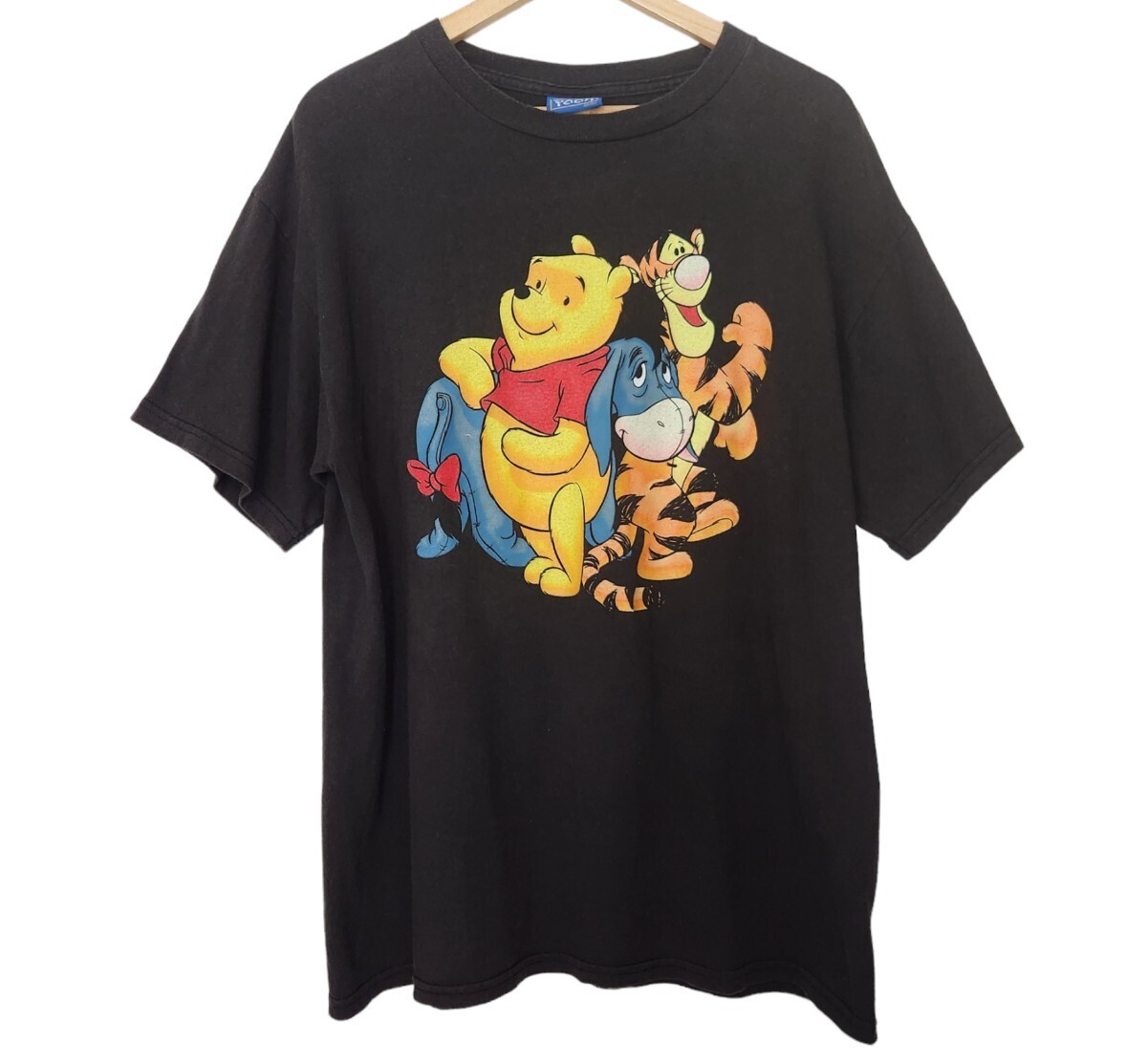 90s Disney ディズニー プーさん プリントTシャツ ブラック T 90s Disney ディズニー プーさん プリントTシャツ ブラック T