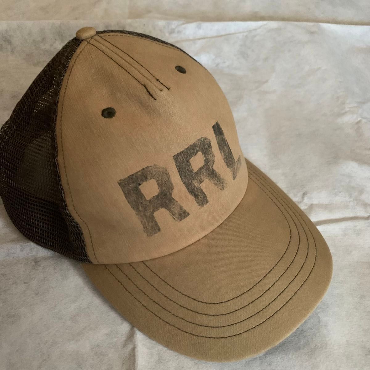RRL ダブルアールエル ロゴ サティーン トラッカー キャップ RRL ダブルアールエル ロゴ サティーン トラッカー キャップ