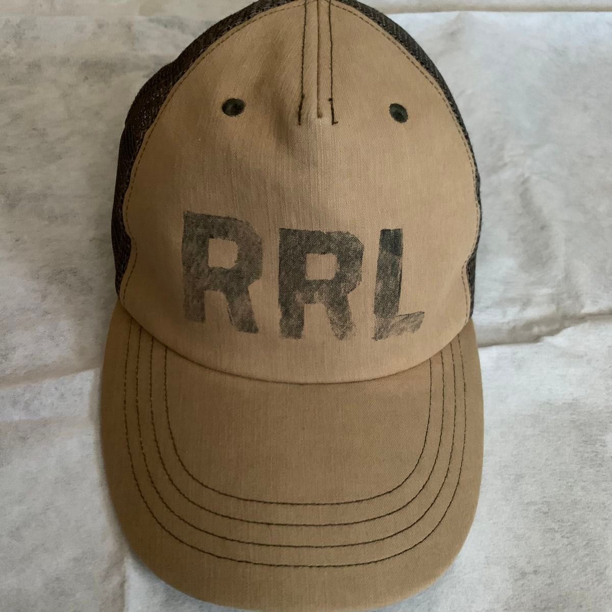 RRL ダブルアールエル ロゴ サティーン トラッカー キャップ RRL ダブルアールエル ロゴ サティーン トラッカー キャップ