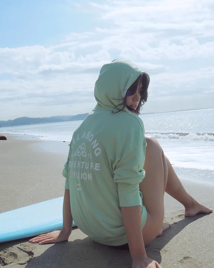 ★送料無料★2024春夏 新品【BILLABONG/ビラボン】水陸両用 ADIV ZIP UP LOOSE HOODED RASHGUARD ラッシュガード GER0 L BE01C-867