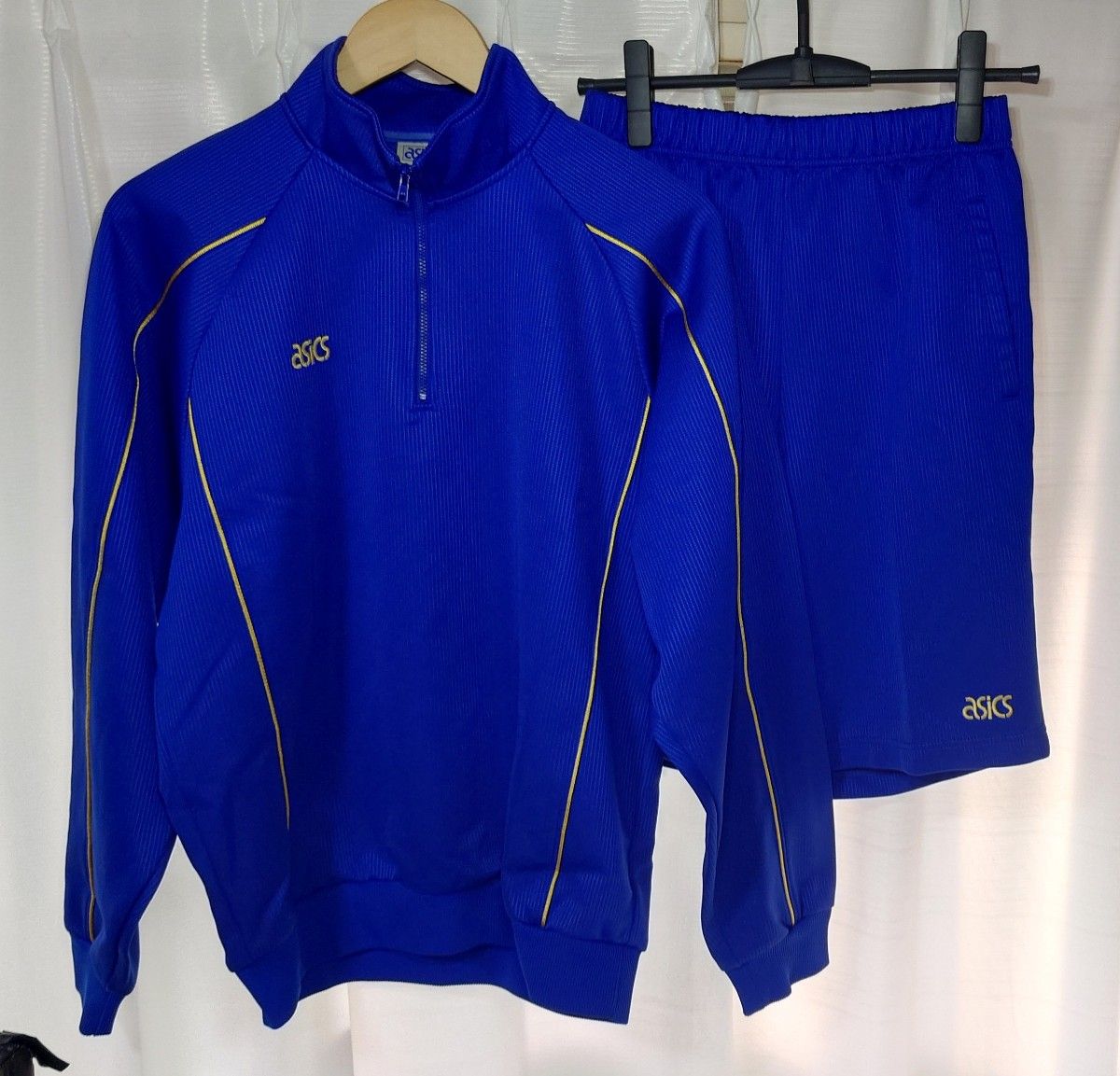 アシックス asics 学校ジャージ 上+下ハーフパンツセット サイズ アシックス asics 学校ジャージ 上+下ハーフパンツセット サイズ