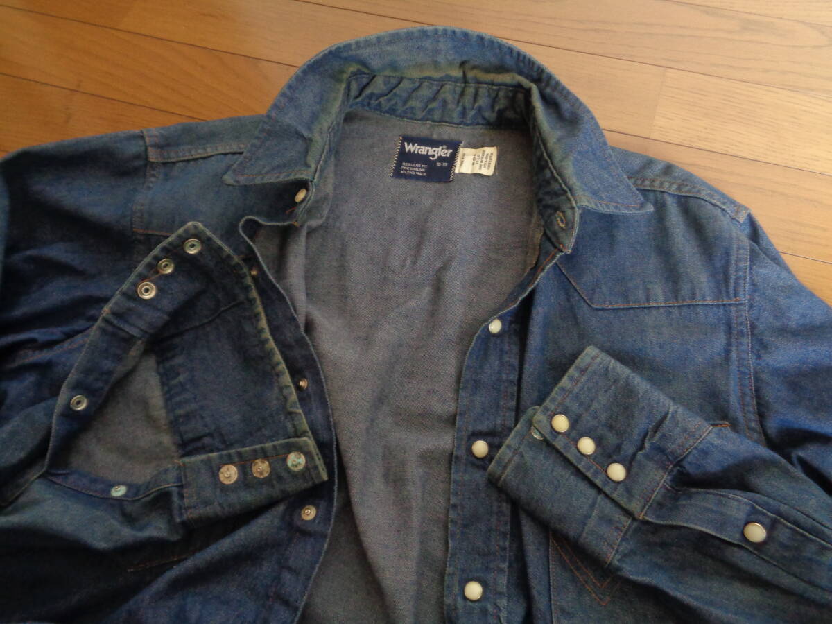 濃紺 70s ヴィンテージ Made in USA Wrangler ラングラー デニム 濃紺 70s ヴィンテージ Made in USA Wrangler ラングラー デニム