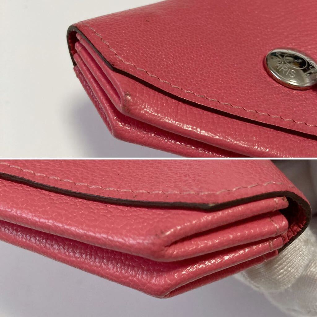 HERMES エルメス ルヴァンキャトル ピンク コインケース 中古 HERMES エルメス ルヴァンキャトル ピンク コインケース 中古