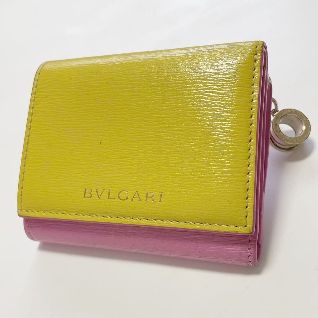 BVLGARI ブルガリ ビーゼロワン 三つ折り ミニ 財布 ピンク BVLGARI ブルガリ ビーゼロワン 三つ折り ミニ 財布 ピンク