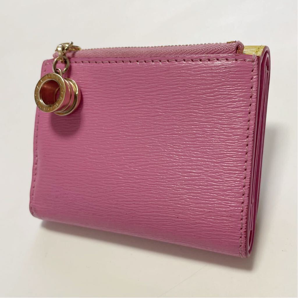 BVLGARI ブルガリ ビーゼロワン 三つ折り ミニ 財布 ピンク BVLGARI ブルガリ ビーゼロワン 三つ折り ミニ 財布 ピンク