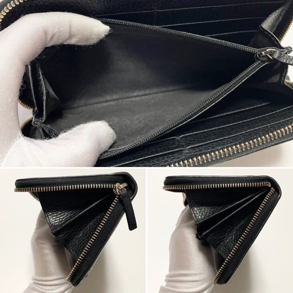 美品 GUCCI グッチ インターロッキング ラウンドファスナー 美品 GUCCI グッチ インターロッキング ラウンドファスナー
