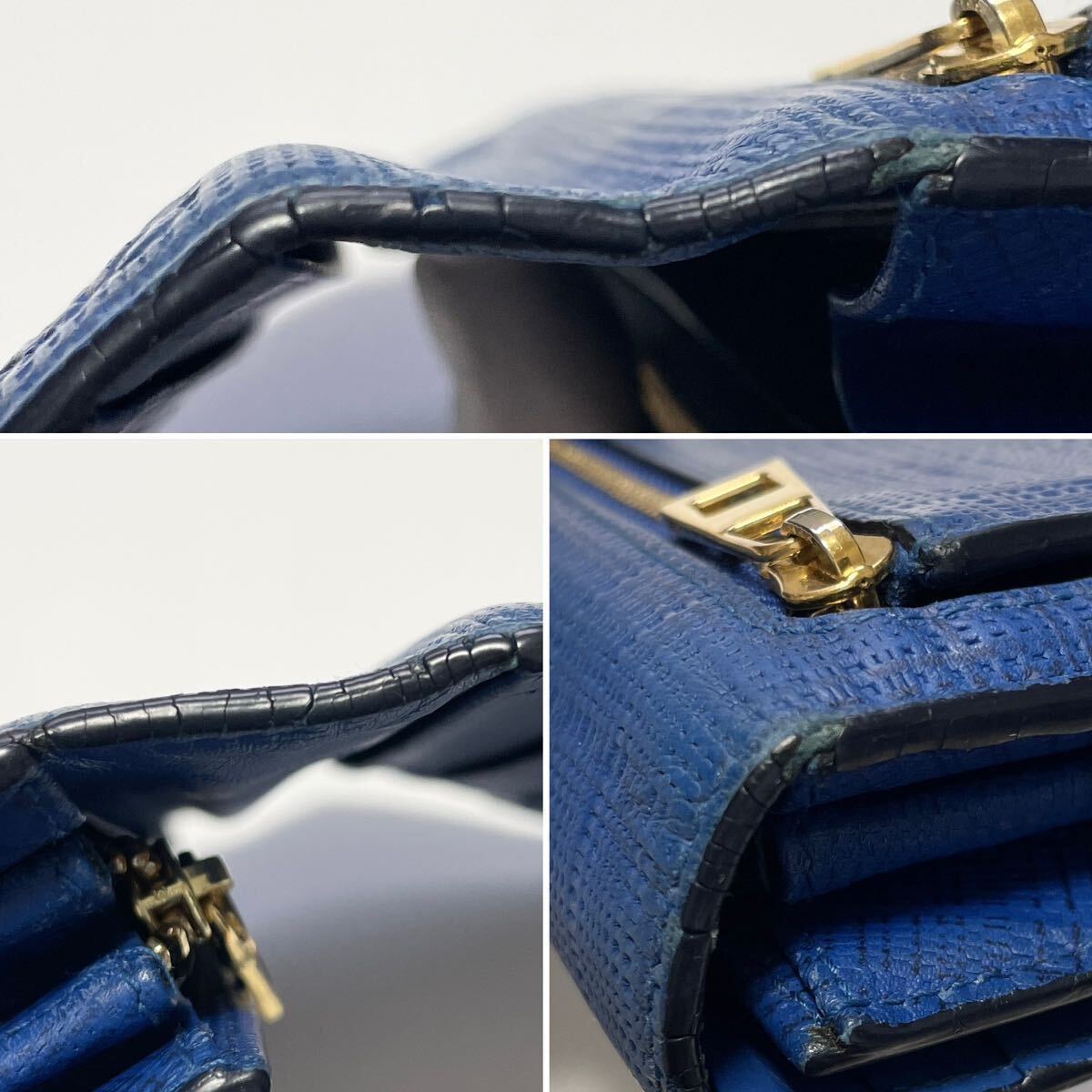 LOEWE ロエベ アナグラム リネン レザー 二つ折り 長財布 ブルー LOEWE ロエベ アナグラム リネン レザー 二つ折り 長財布 ブルー