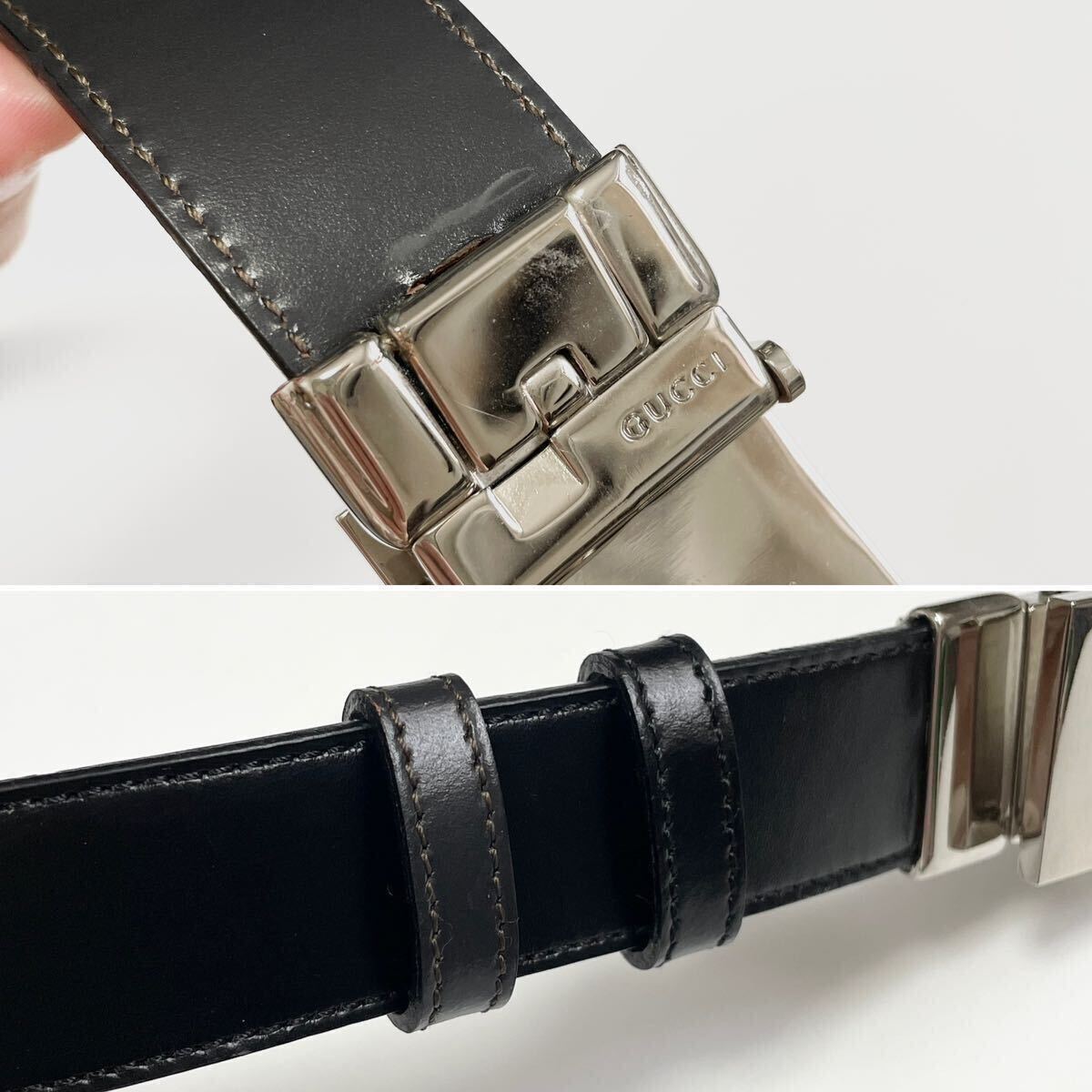 GUCCI グッチ ベルト ブラック ダークブラウン 紳士 メンズ 男性 GUCCI グッチ ベルト ブラック ダークブラウン 紳士 メンズ 男性