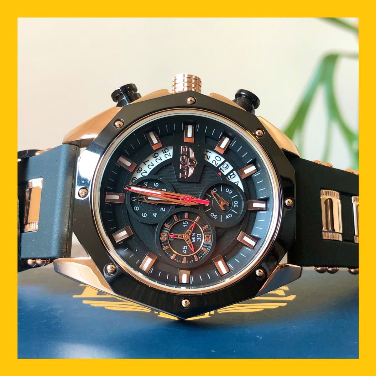 【在庫入替セール】腕時計 ブラック　大人　おしゃれ　重厚感