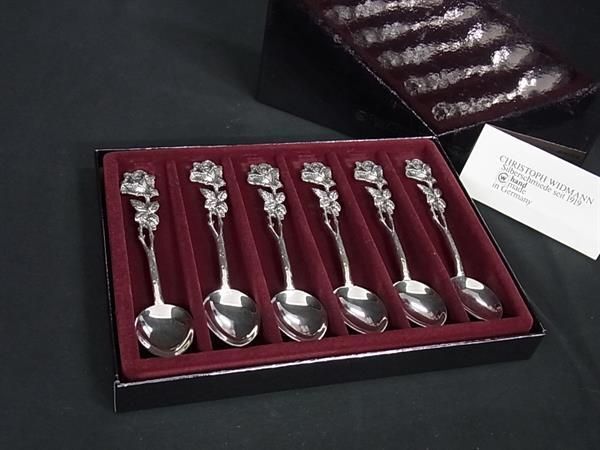 ■新品同様■ CHRISTOPH WIDMANN クリストフ ウィドマン SV925 スプーン カトラリー 食器 テーブルウェア 6点セット シルバー系 AY2945