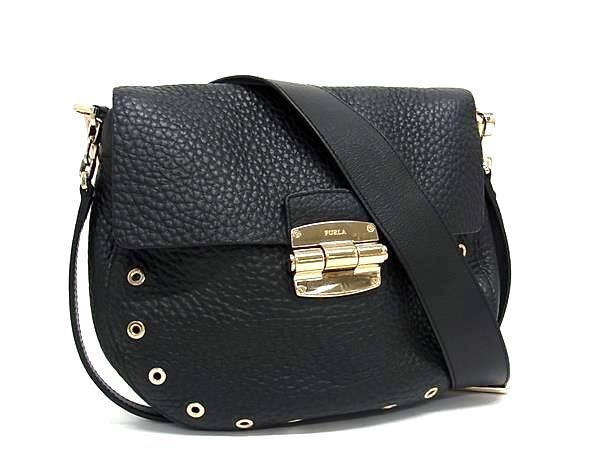1 иен # превосходный товар # FURLA Furla kla блейзер перфорирование сумка на плечо плечо .. портфель женский оттенок черного AZ5581