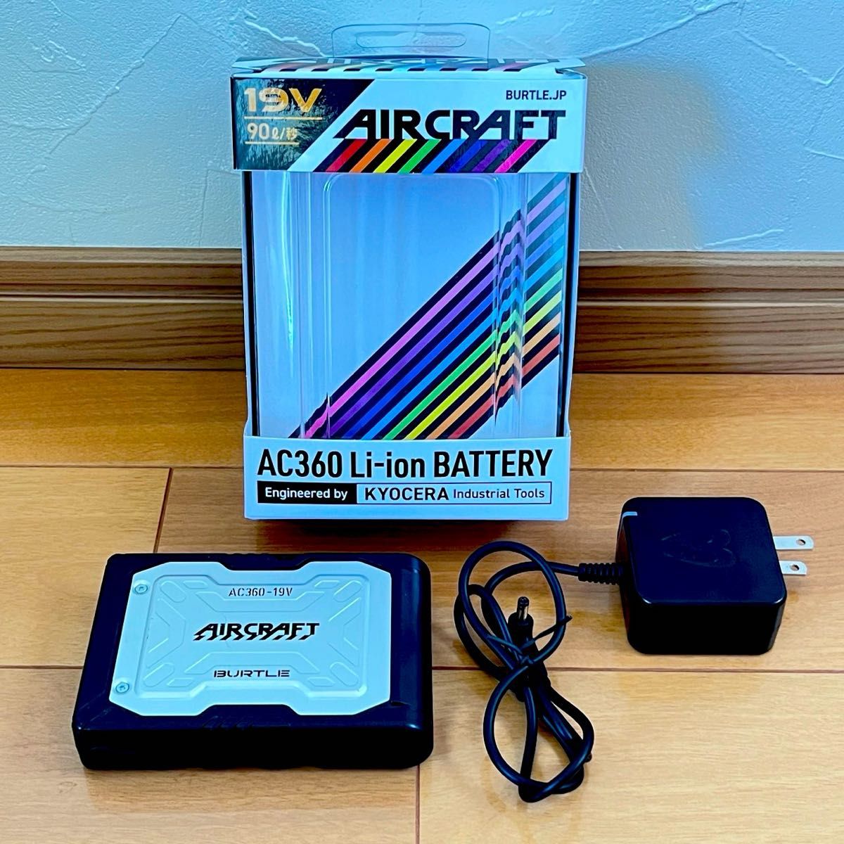 バートル バッテリー AC360-19V ジャンク ジャンク品 BURTLE バートル AC360バッテリー 19V充電器付