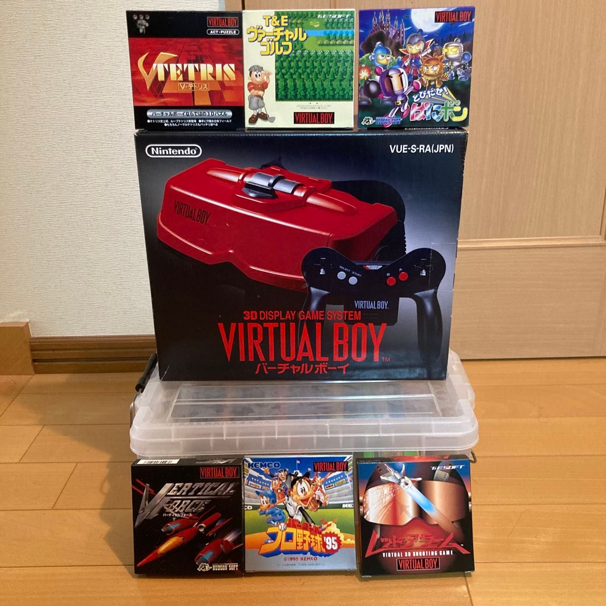 バーチャルボーイ本体 + ソフト6本 + ACアダプタタップ + AC バーチャルボーイ本体 + ソフト6本 + ACアダプタタップ + AC