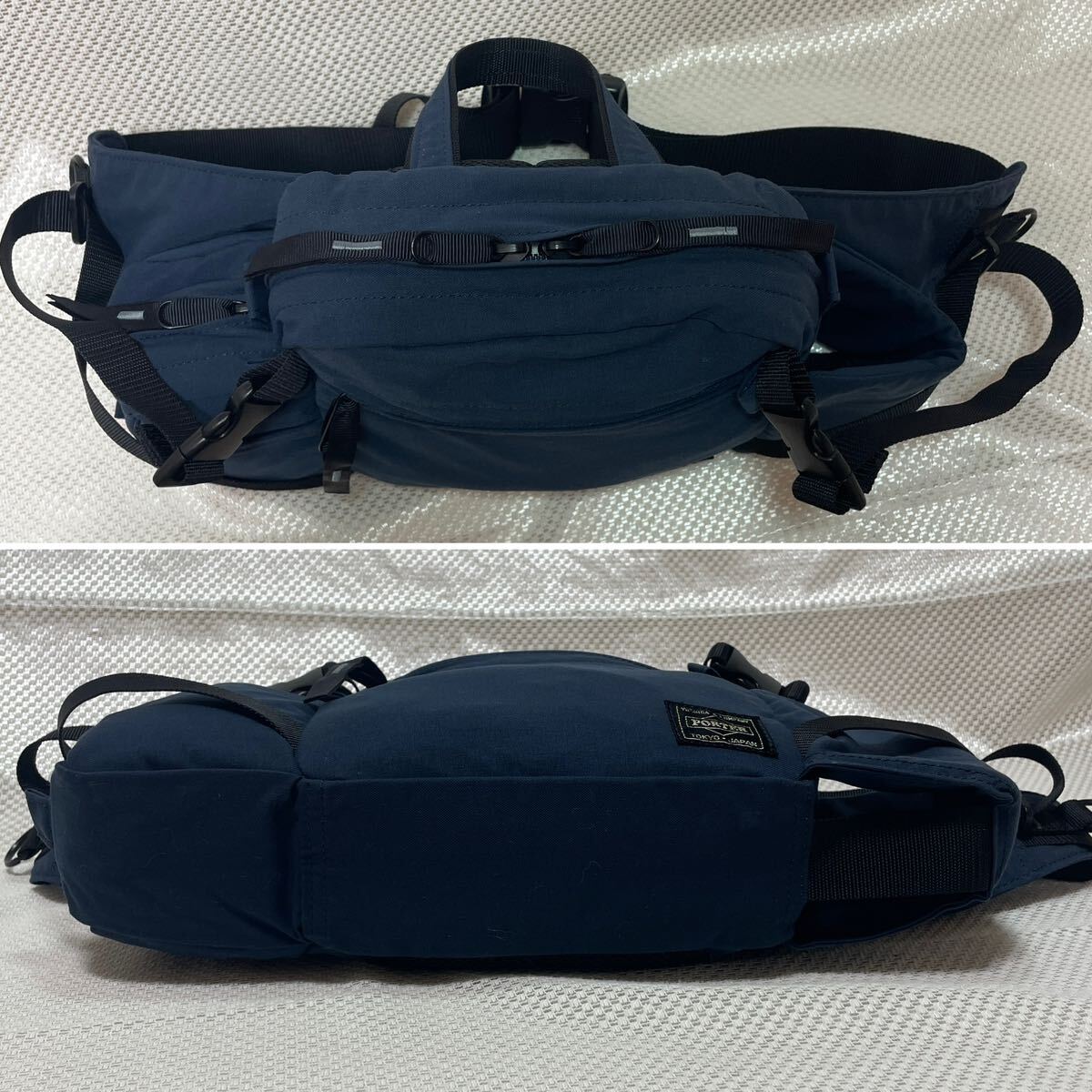 美品】吉田カバン PORTER ドリンクホルダー搭載 ヒップバッグ 美品】吉田カバン PORTER ドリンクホルダー搭載 ヒップバッグ