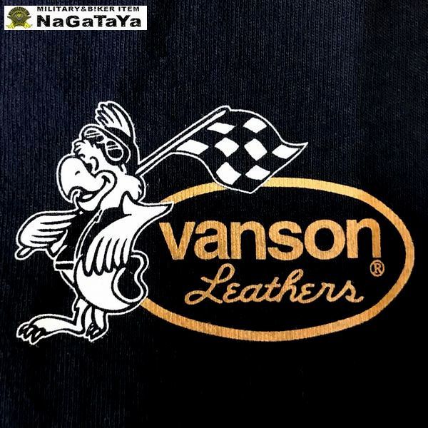 VANSON USA バンソン NVST-919 限定 キャラクタープリント　天竺半袖Tシャツ USA MADE ブラック Lサイズ BIKERウェア_画像3