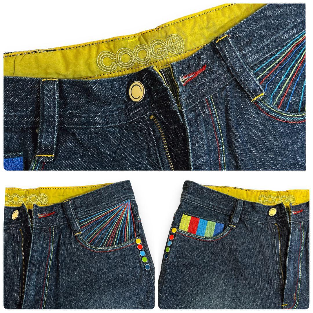 COOGI クージー 刺繍 カラフル 半ズボン デニム メンズ W32 COOGI クージー 刺繍 カラフル 半ズボン デニム メンズ W32
