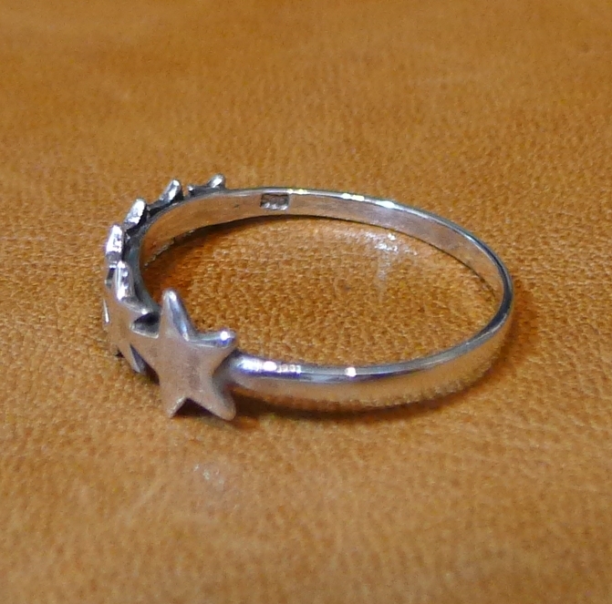 SR1657 кольцо серебряный 925. кольцо 18 номер симпатичный звезда Star 6 полосный бесплатная доставка 