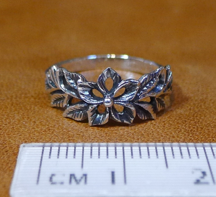 SR1678 ring silver 925. ring 11 number Hawaiian flower flower free shipping 