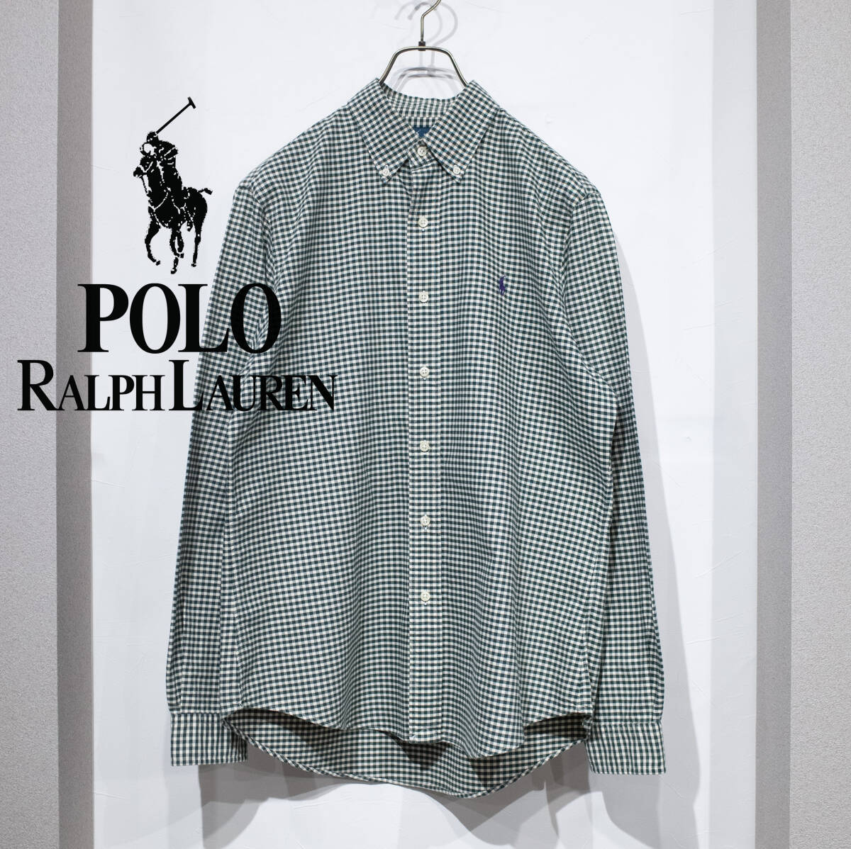 M / 90s POLO RALPH LAUREN ポロラルフローレン ギンガム M / 90s POLO RALPH LAUREN ポロラルフローレン ギンガム