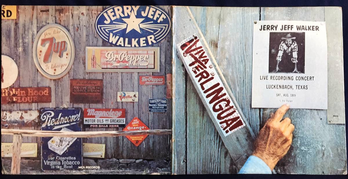 中古 米盤 MCA RECORDS Wジャケット LP JERRY JEFF WALKER ／ VIVA TERLINGUA ! MCA-382_画像3