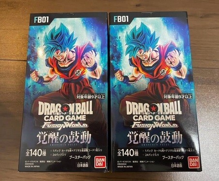 【未開封 BOX 新品】ドラゴンボール スーパーカードゲーム フュージョンワールド ブースターパック 覚醒の鼓動 FB-01 2BOX テープ付