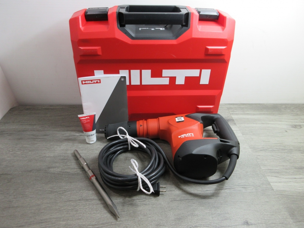 中古美品【 HILTI / ヒルティ 】 TE 500-X 小型電動ブレーカー 17mm六角シャンク
