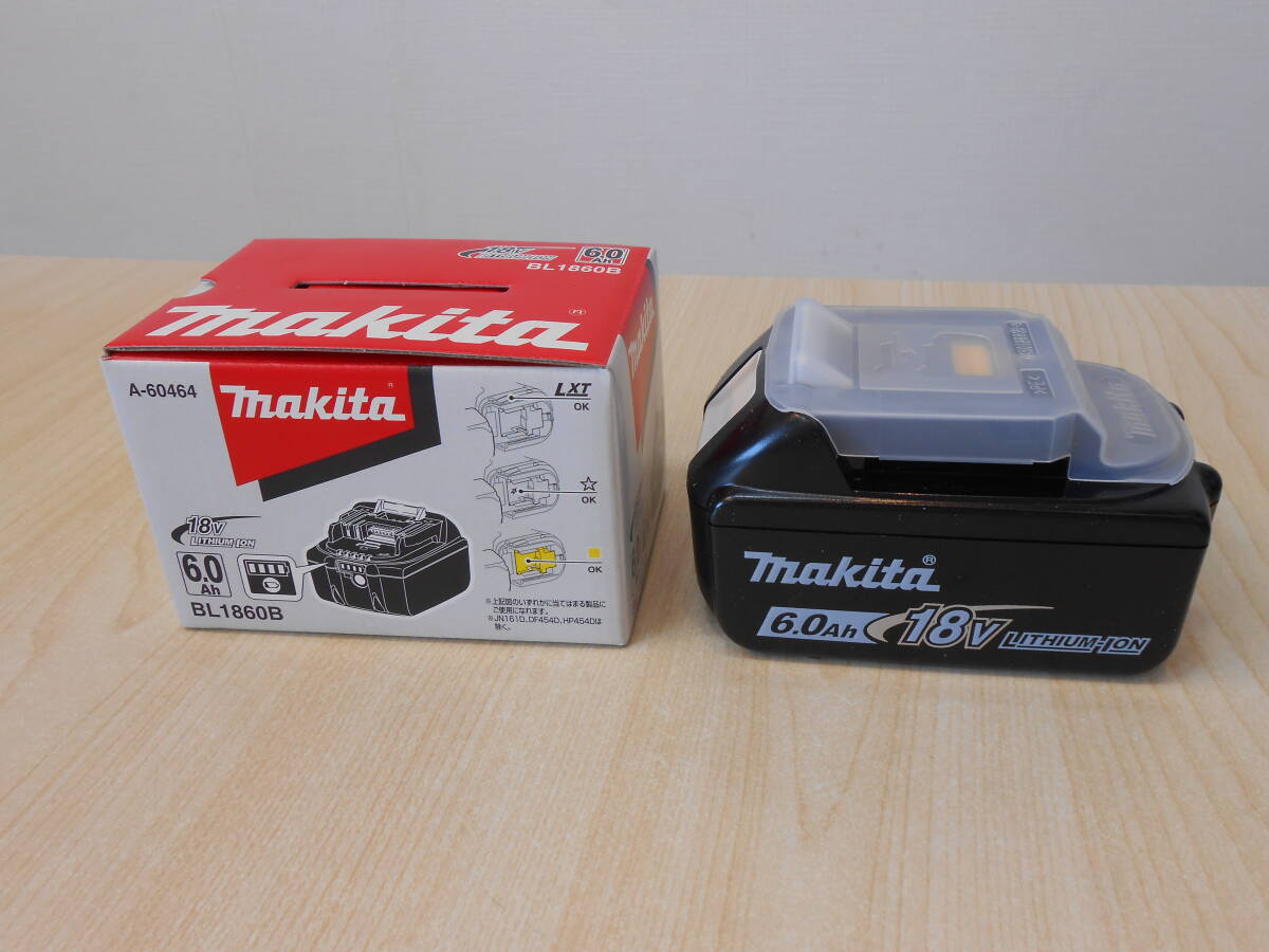 25779 新品 未使用 makita マキタ リチウムイオンバッテリ バッテリー 18v 6.0Ah BL1860B A-60464 残量表示付き 電動工具