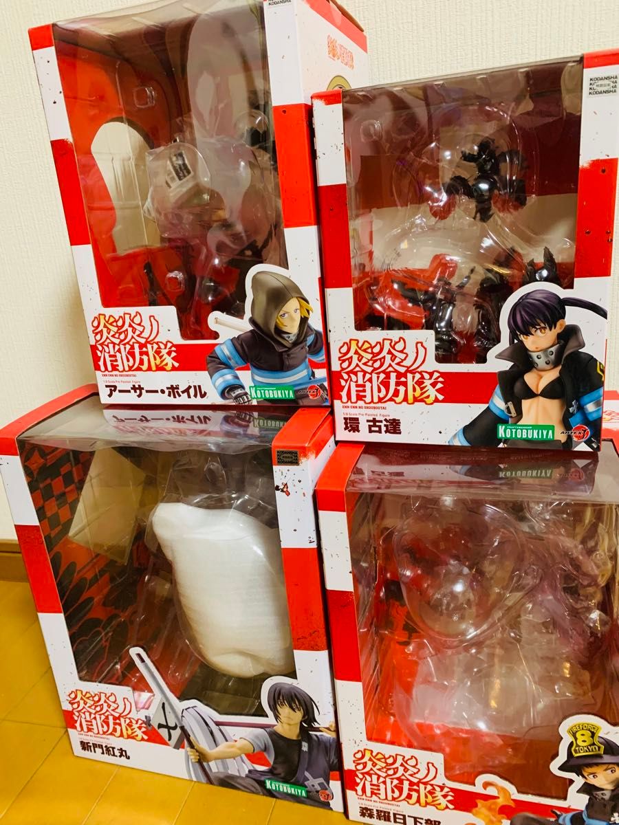 ジオラマ付き】コトブキヤ 炎炎ノ消防隊 4体セット 限定パーツ3 ジオラマ付き】コトブキヤ 炎炎ノ消防隊 4体セット 限定パーツ3
