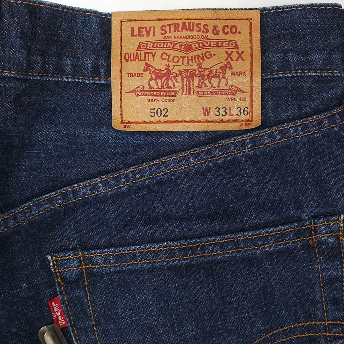 濃紺Levi'sリーバイス 502XXジーンズW33ヴィンテージ復刻 濃紺Levi'sリーバイス 502XXジーンズW33ヴィンテージ復刻