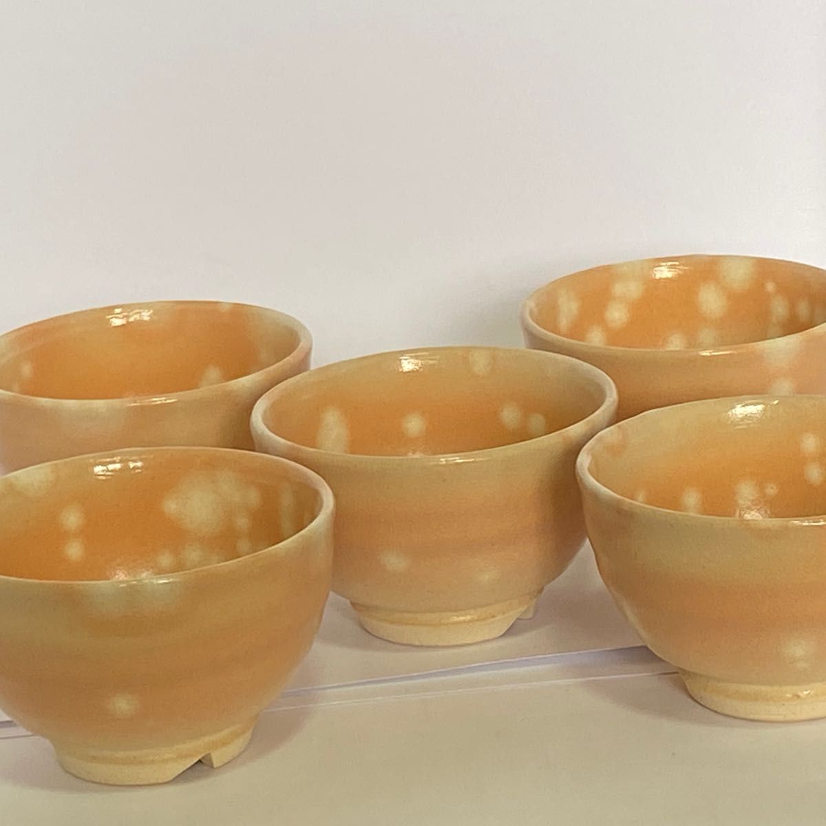 萩陶苑 御本手平 汲み出し揃 オレンジ 茶碗 茶道具 湯呑 陶器 萩 萩陶苑 御本手平 汲み出し揃 オレンジ 茶碗 茶道具 湯呑 陶器 萩