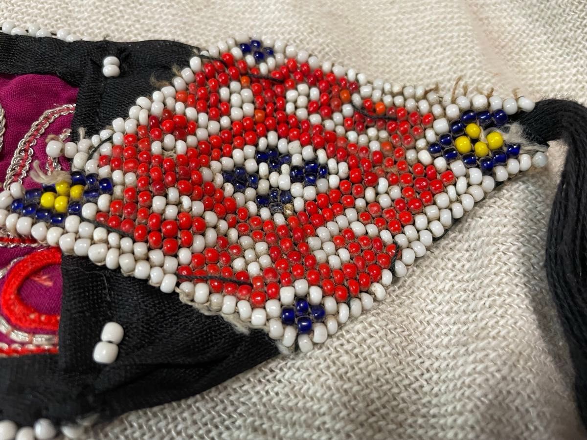 民族ベルト ミラーワーク 刺繍 ビーズ エスニック アジアン 古布 民族ベルト ミラーワーク 刺繍 ビーズ エスニック アジアン 古布
