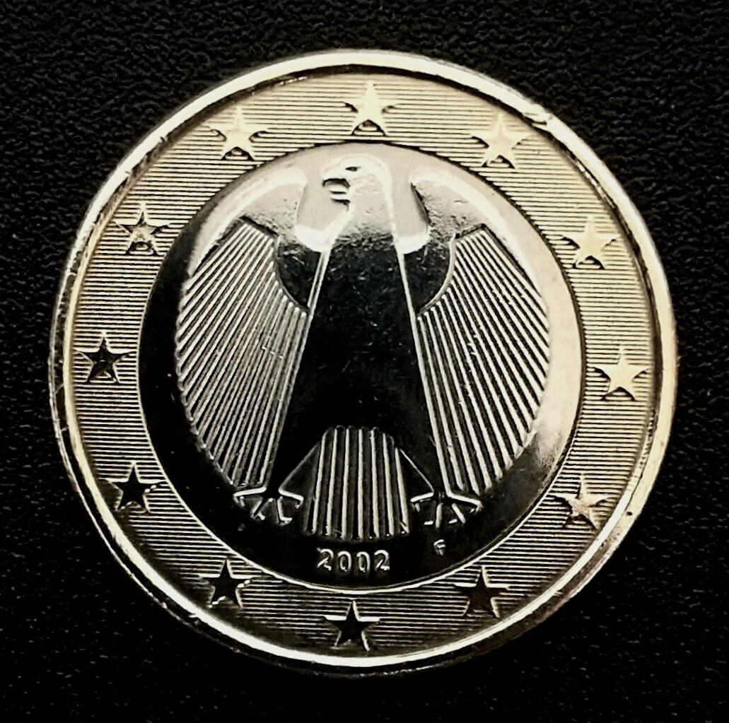 1ユーロコイン ドイツ 2002年製 W□C 世界のコイン<ドイツ>【1ユーロ硬貨】 2002年ユーロ通貨