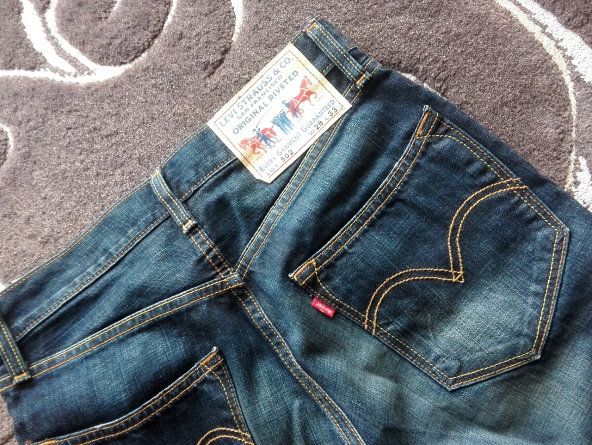 ジーンズ リーバイス Levi's 502 w28 布パッチ_画像5