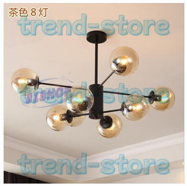 新品 茶色ライトカバー 北欧 8灯ペンダントライト新品 新品 茶色ライトカバー 北欧 8灯ペンダントライト新品