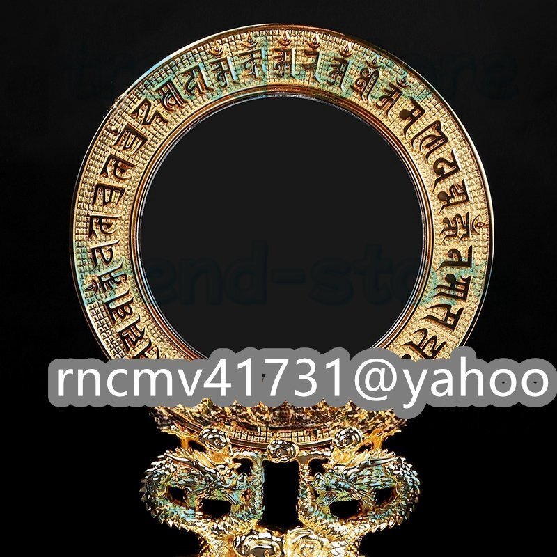 極上品 準提寶鏡 准胝観音 仏具 仏教 工芸品 真鍮製 金メッキ 極上品 準提寶鏡 准胝観音 仏具 仏教 工芸品 真鍮製 金メッキ