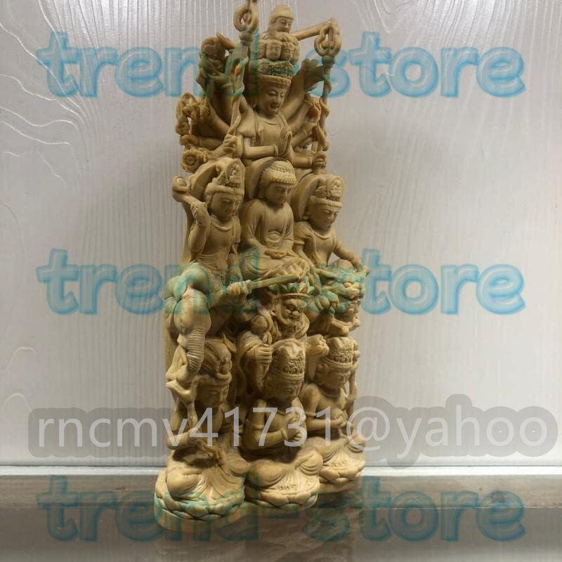 仏像 八尊仏 置物 八寶尊 彫刻仏像 縁起仏像開運 十二干支お守り本尊 木彫仏像総高約22cm 仏像