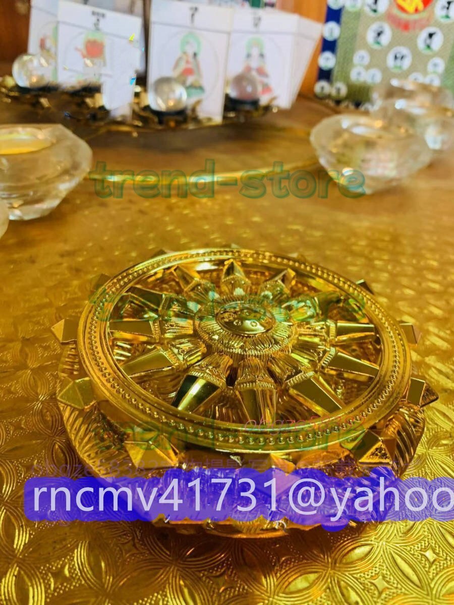 密教法具 寺院用仏具 ☆ 極上品 輪宝&輪羯台セット ( 密教法具 寺院用仏具 ☆ 極上品 輪宝&輪羯台セット (