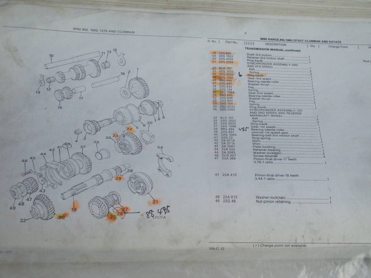  new goods ADO 15*16*3rd speed gear 21 tooth original part 22G1095 that time thing / Rover Mini /BMC Mini /ADO16/ bump la/MG/ Austin /BLMC MINI/ Britain car 