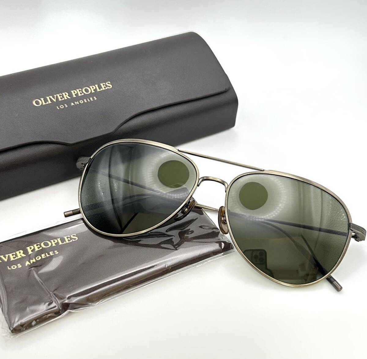 Oliver Peoples サングラス　匠　TK-3 アンティークゴールド　オリバーピープルズ　TAKUMI シリーズ　ティアドロップ