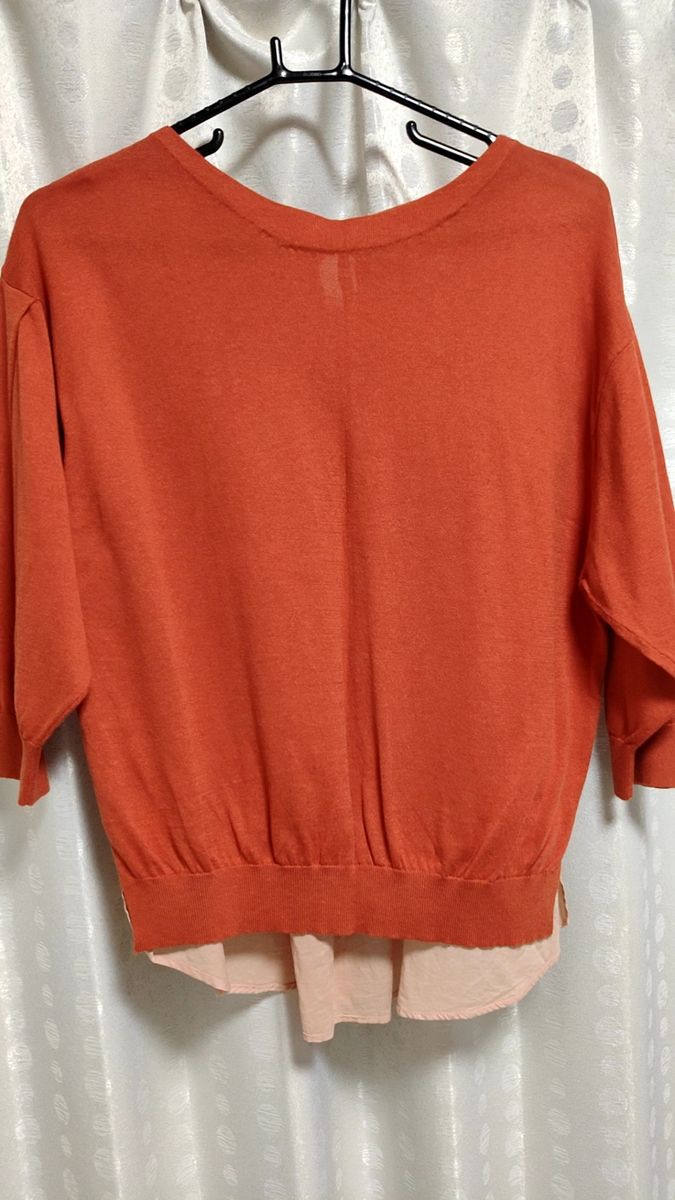 トップス カットソー ニット 薄手 5分袖(カテ変可能)クーポン使用500円引き