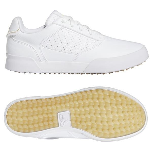 本当に信頼出来る店 (新品未使用) 激安 レディース Adidas RETROCROSS アディダス レトロクロススパイクレスシューズ 24.5cm ホワイト【GV6915】(桜店) 24.5cm