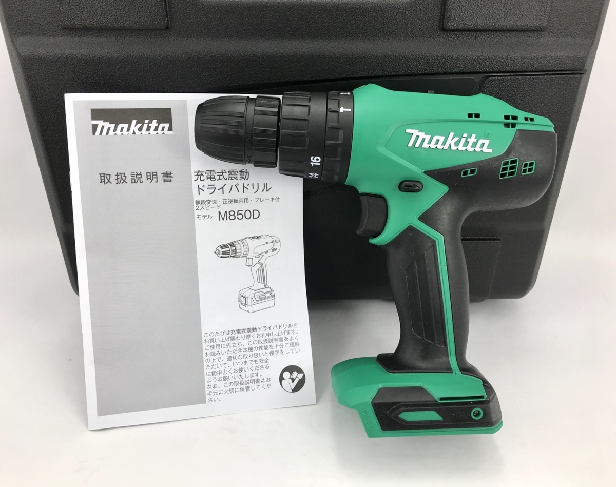 新品 マキタ M850D 本体のみ + ケース ( 14.4V 充電式震動ドライバドリル 未使用 の 本体 未使用品 M850DZ DIY ライトバッテリ用