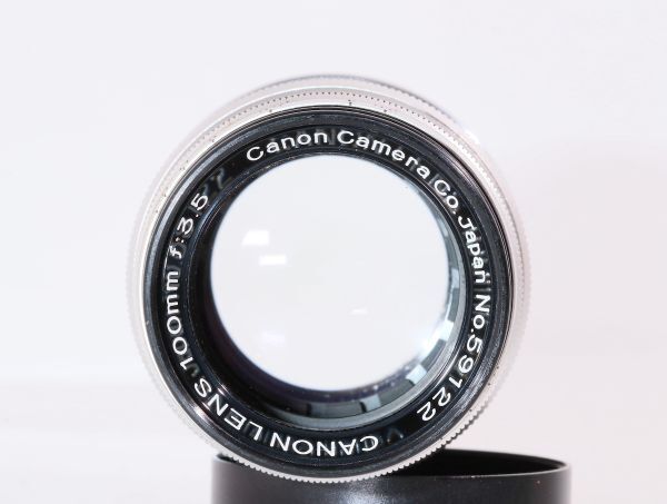  superior article Canon 100mm F/3.5 II Leica39 lens, with a hood 