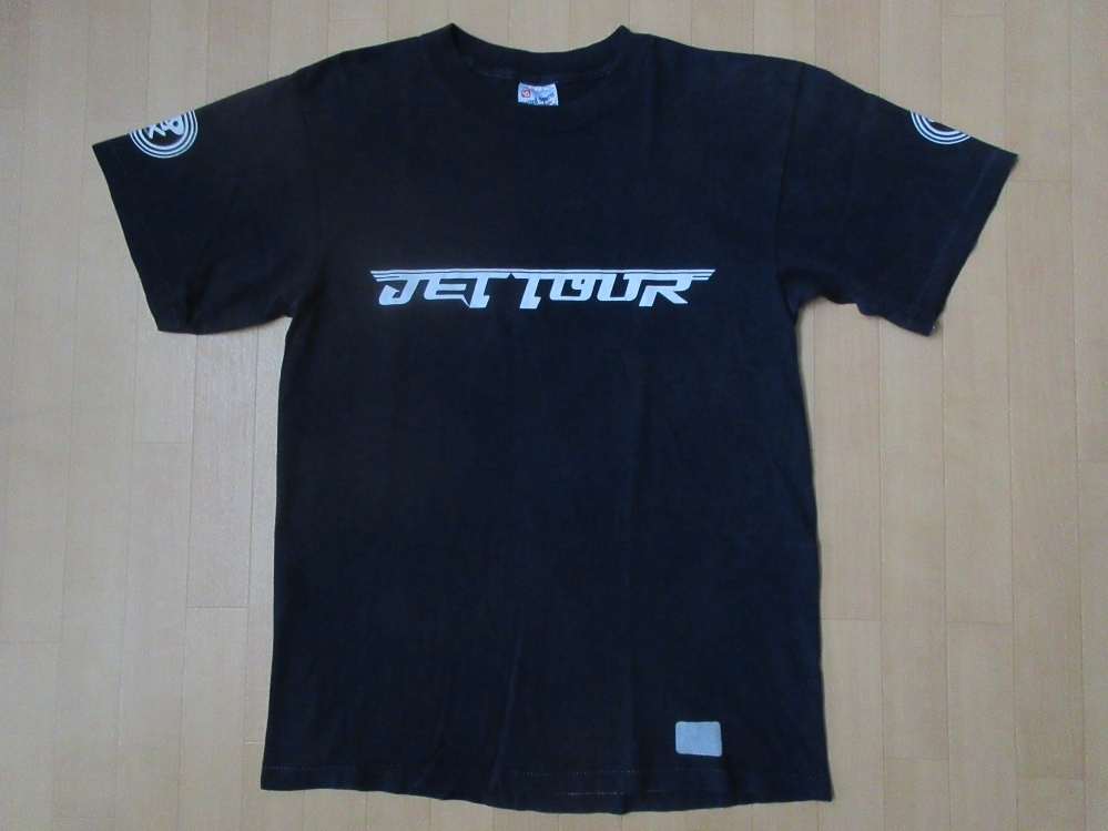 90's USA製 ボディ PUFFY JET TOUR 98 Tシャツ L ネイビー パフィー 大貫亜美 吉村由美 JET CD AmiYumi LIVE 奥田民生 アジアの純真 平成_PUFFY オールド・JET TOUR 98・Tシャツ前面