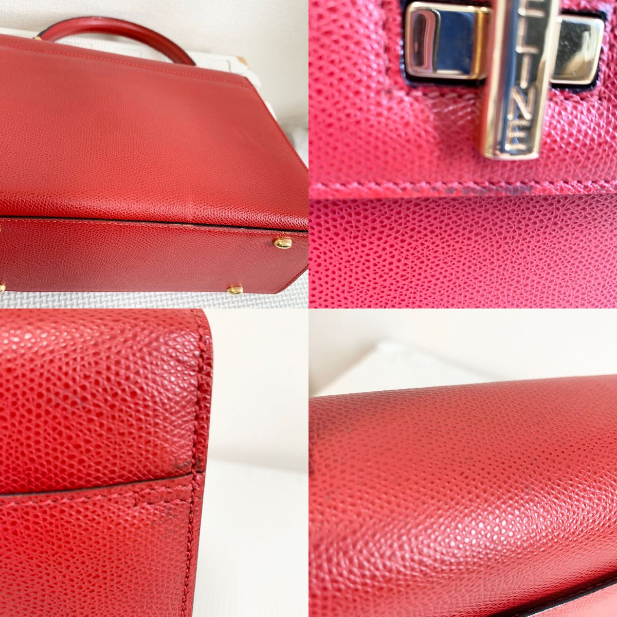 希少】CELINE オールドセリーヌ ハンドバック ターンロック 保存 希少】CELINE オールドセリーヌ ハンドバック ターンロック 保存